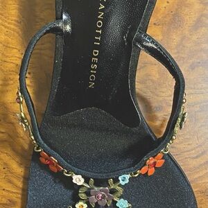 Women’s slip on sandal with kitten style  heel